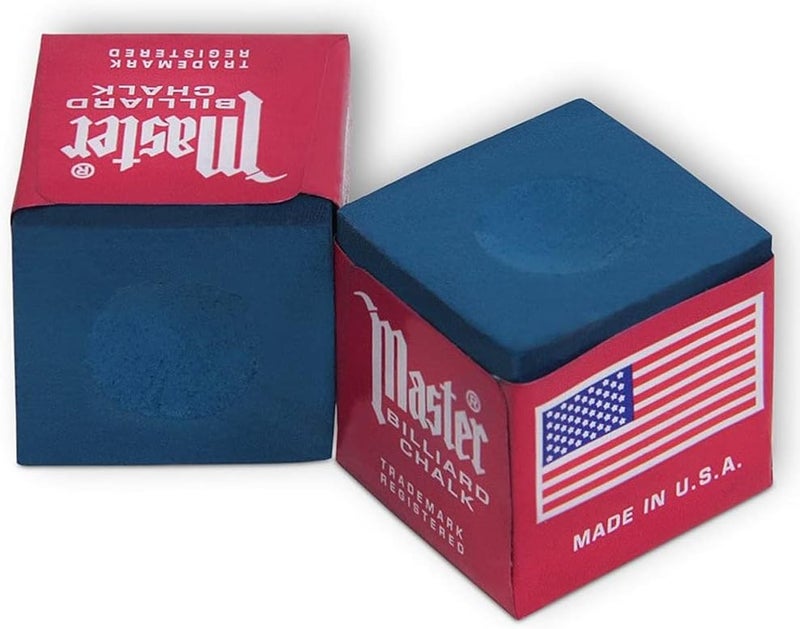 Master Chalk Master Billiard Pool Cue Chalk Premium Quality - 1 Dozen - Made in The USA + 2 pcs of Quality Billiard Pool Table Spots by Tweeten Fibre Co. - Image 2